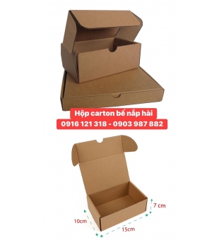 Hộp carton bế nắp gài - hộp pizaa